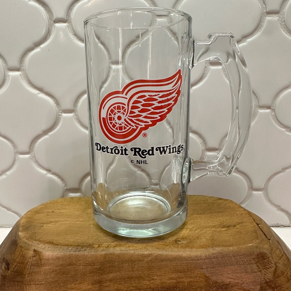 Detroit Red Wings Beer Stein Mug Drinking Glass